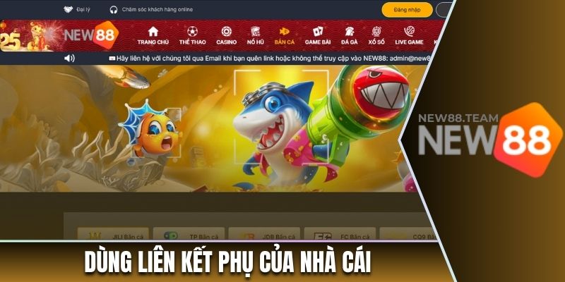 Dùng liên kết phụ của nhà cái